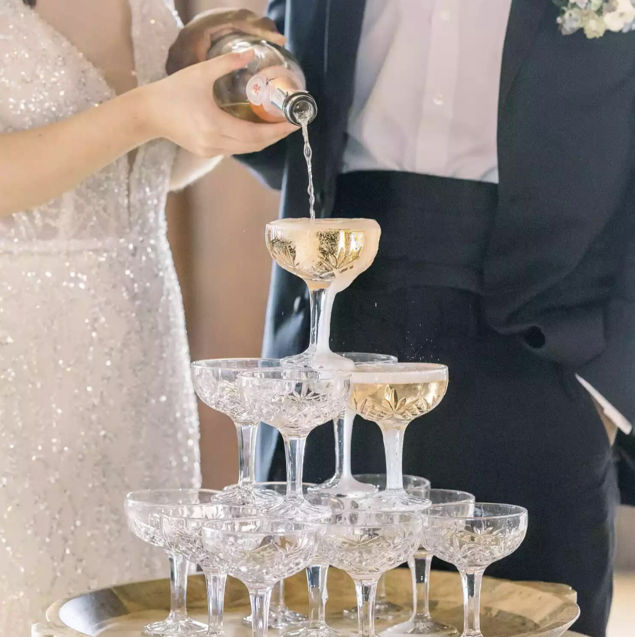 Splash Events Noosa Wedding Champagne Tower